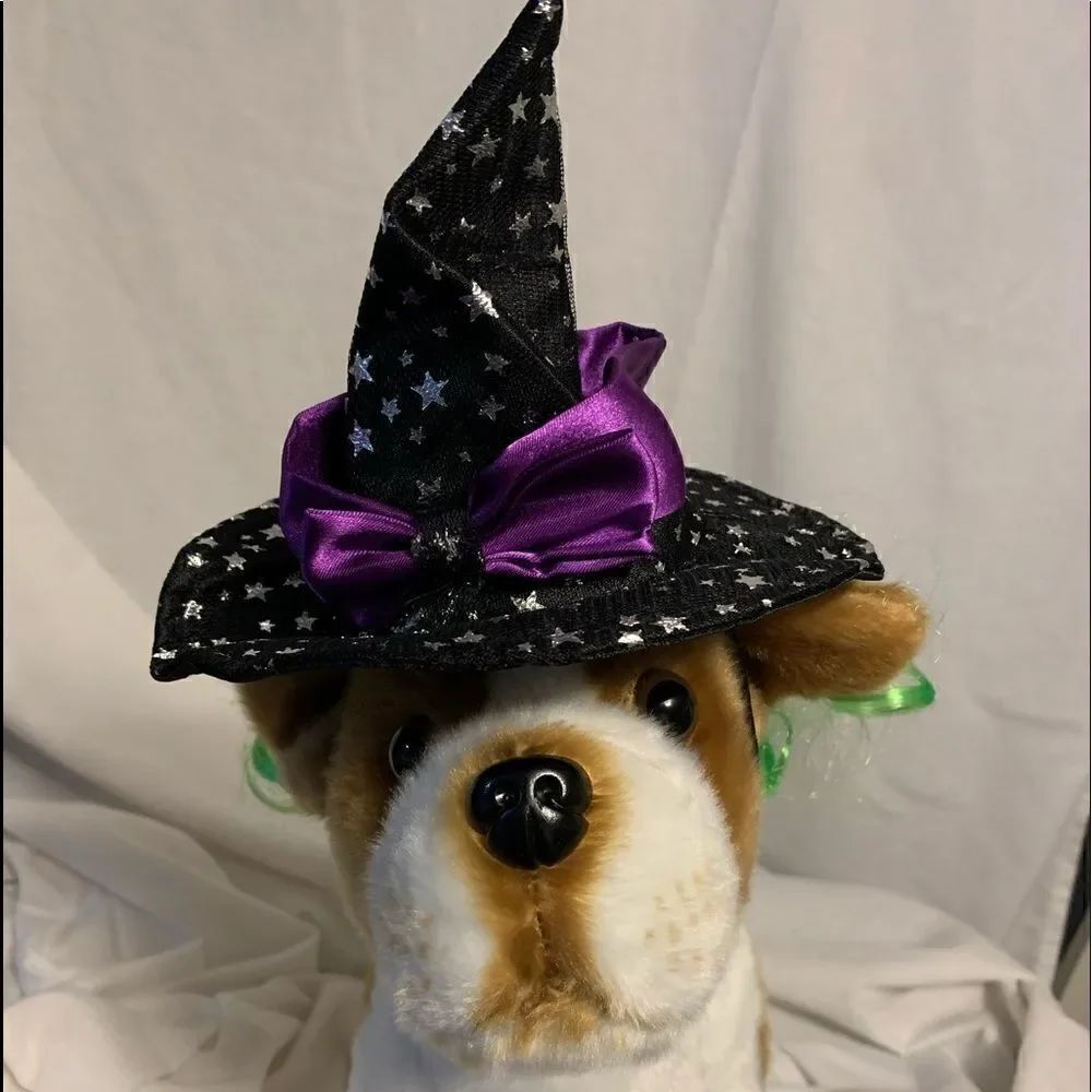 Doggie Witch’s Hat and Wig Halloween Costume Sz S